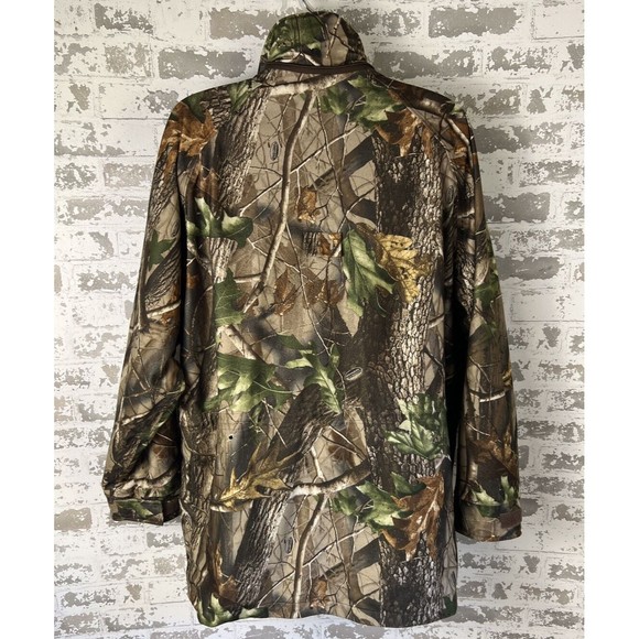 Walls Real tree Hardwoods Heavy Canvas Fleece Lined Hunting Coat Sz L Tall  Rips - Picture 3 of 16